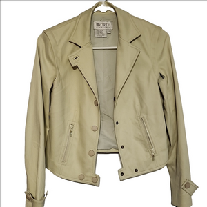 WORTH Petite Cream Jacket With Removable Sleeves Size 0